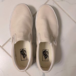 Vans off white slip-ons, Womens size 8.5
